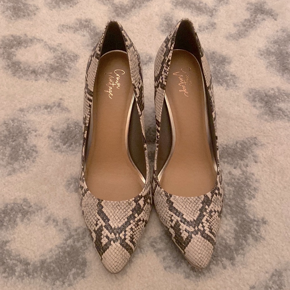 Crown Vintage Snakeskin Heels